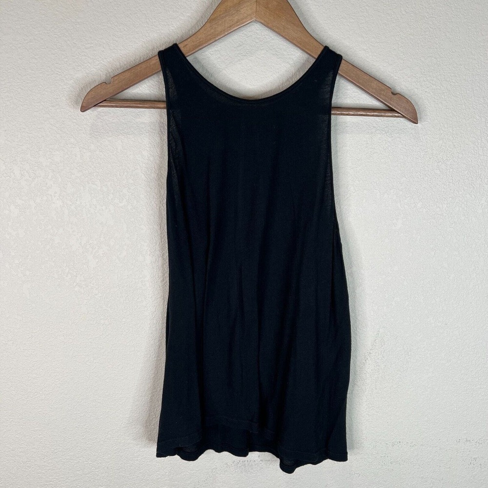 Enza Costa Women's High‎ Neck Tank Mini Dress Sleeveless Solid Black